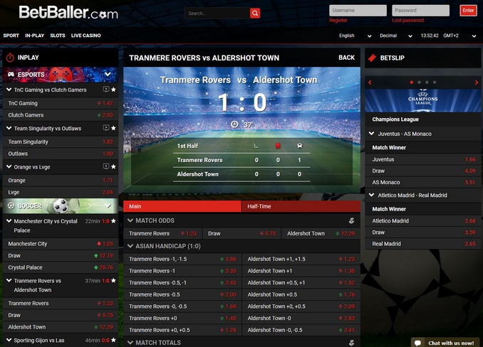 BetBaller Live Betting Screen