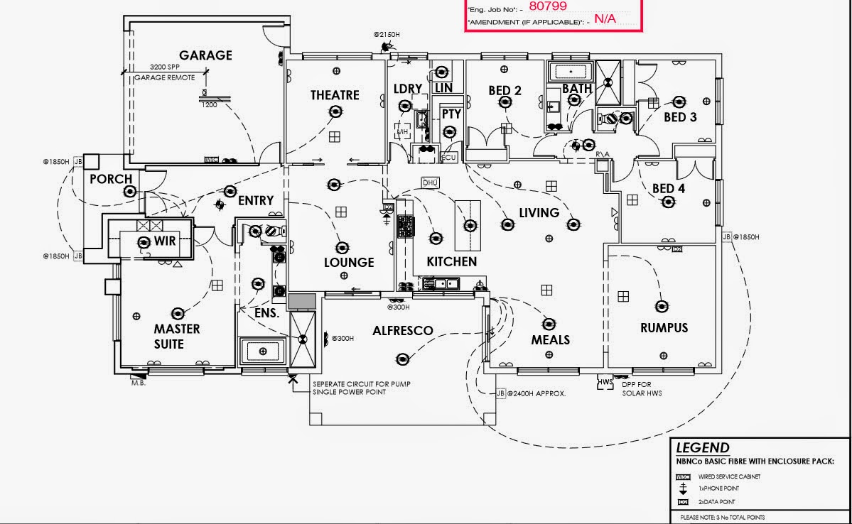 Brett and Melissa's New House: Electrical Plan
