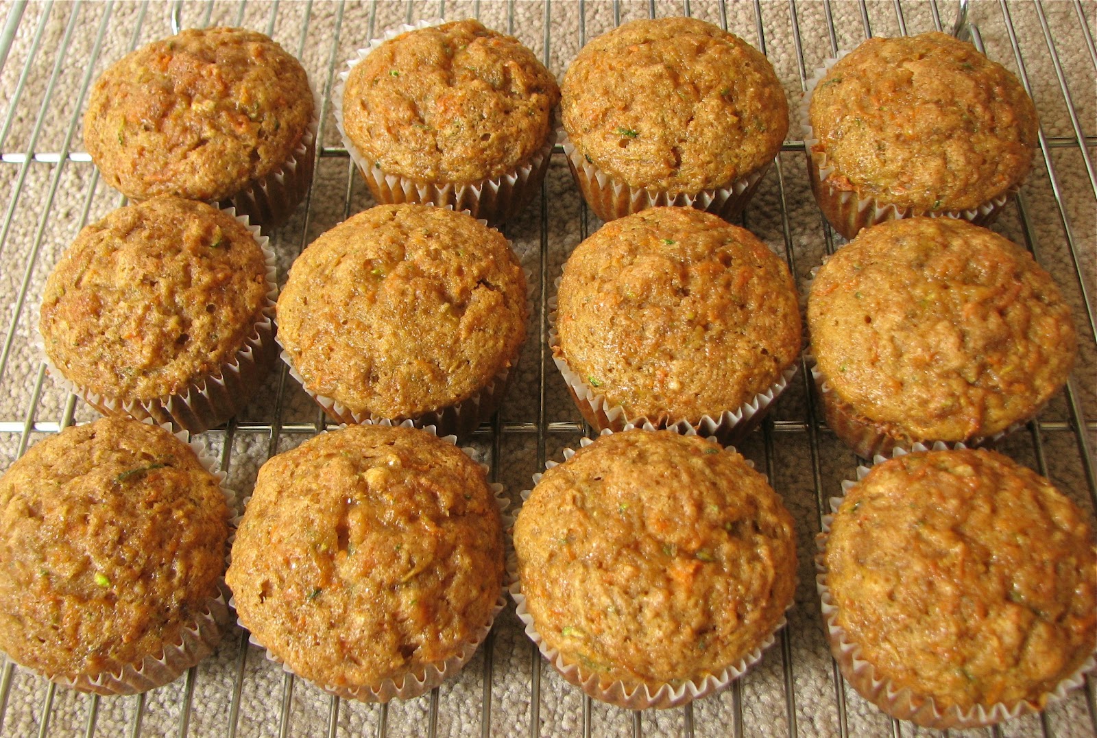 Delectably Mine Zucchini, Carrot, and Banana Muffins
