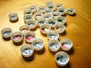 Juego de memoria con tapitas