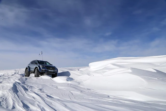 Hyundai realizou uma trilha na Antártida