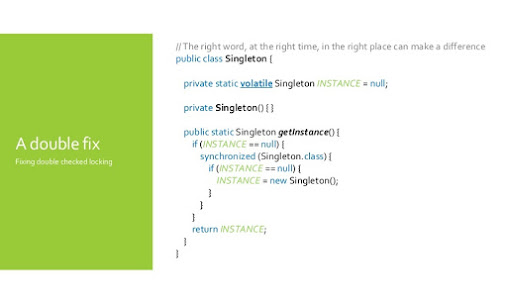 Javarevisited: Double Checked Locking on Singleton Class in Java - Example