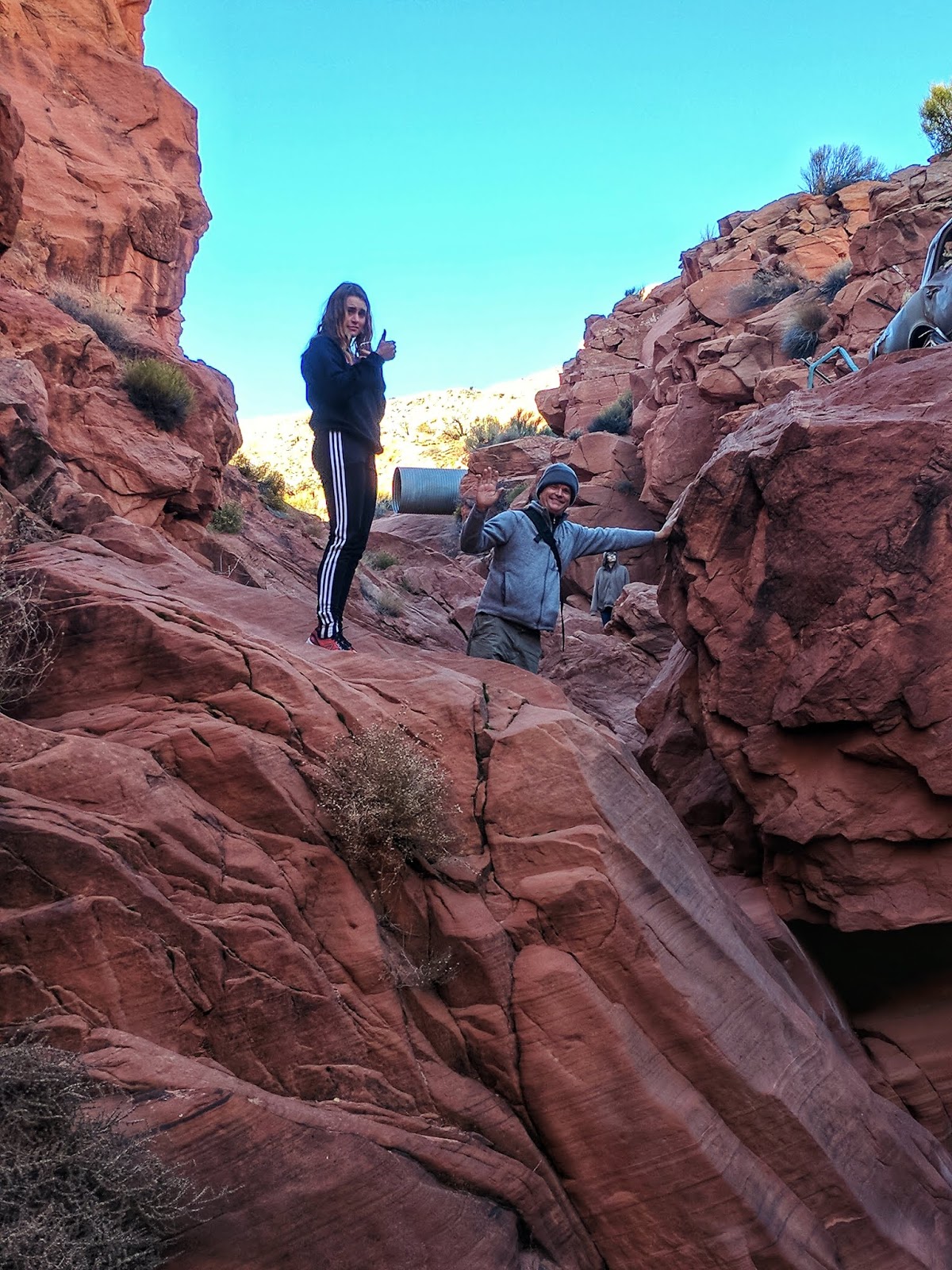 Catstair Canyon Paria Utah Stacked Cars to Make Freeway in 360 Degrees