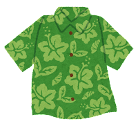 アロハシャツのイラスト「緑」