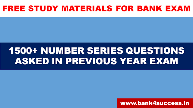Free download 1000+ Number Series Asked in Previous Year Bank Exam pdf