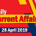 Kerala PSC Daily Malayalam Current Affairs 28 Apr 2019
