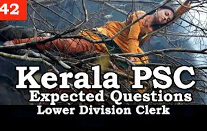 Kerala PSC - Expected/Model Questions for LD Clerk - 42