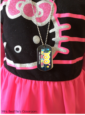 Photo of 100th Day of School brag tag