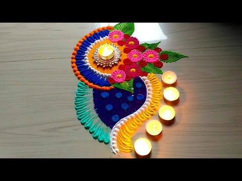 simple and easy rangoli designs with dots for home