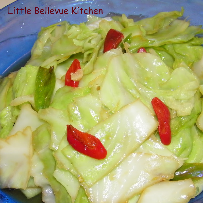 Little Bellevue Kitchen Stir Fried Cabbage with Apple Cider Vinegar