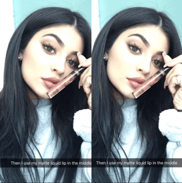 Luxury Makeup Kylie Jenner showing us how she applies her lip kits: The shade is Ginger 