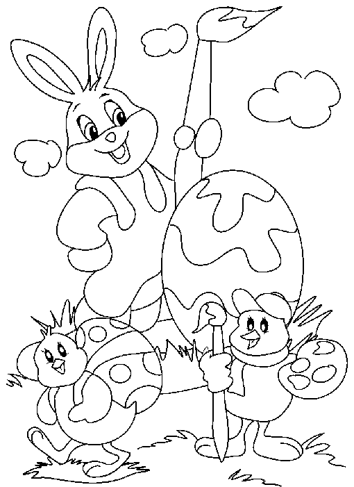 easter bunny coloring in pages - photo #38
