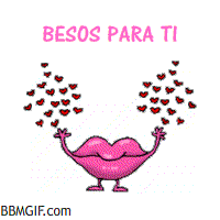 Mensajes de amor: Besos para ti @bbmgif_