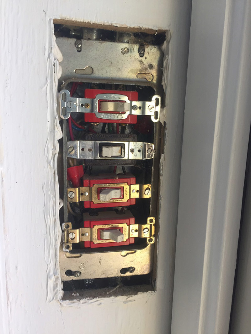 Kyle Switch Plates Covering Switches When the Wall Cutout is Too Big