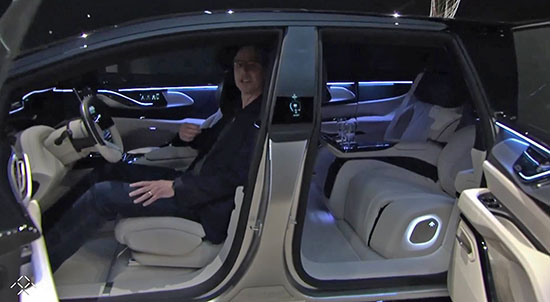 Burlcar Finally Faraday Future Ff91 No Real Picture Of The Interior Yet But Here Is Something Looking Super Roomy And Luxurious With Some Guy From Faraday Future Inside Almost Smiling