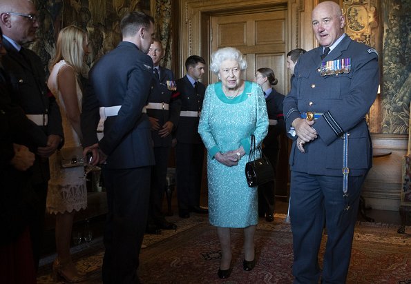 Queen Elizabeth held a reception at the Holyroodhouse for the Edinburgh Squadron RauxAF. Meghan Markle and Prince Harry visit Holyroodhouse