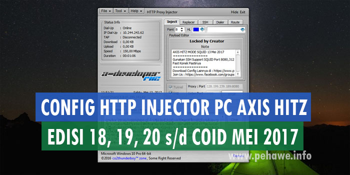 Download Config HTTP Injector PC Axis Hitz Ori & Squid 18, 19, 20 S/d Coid Mei