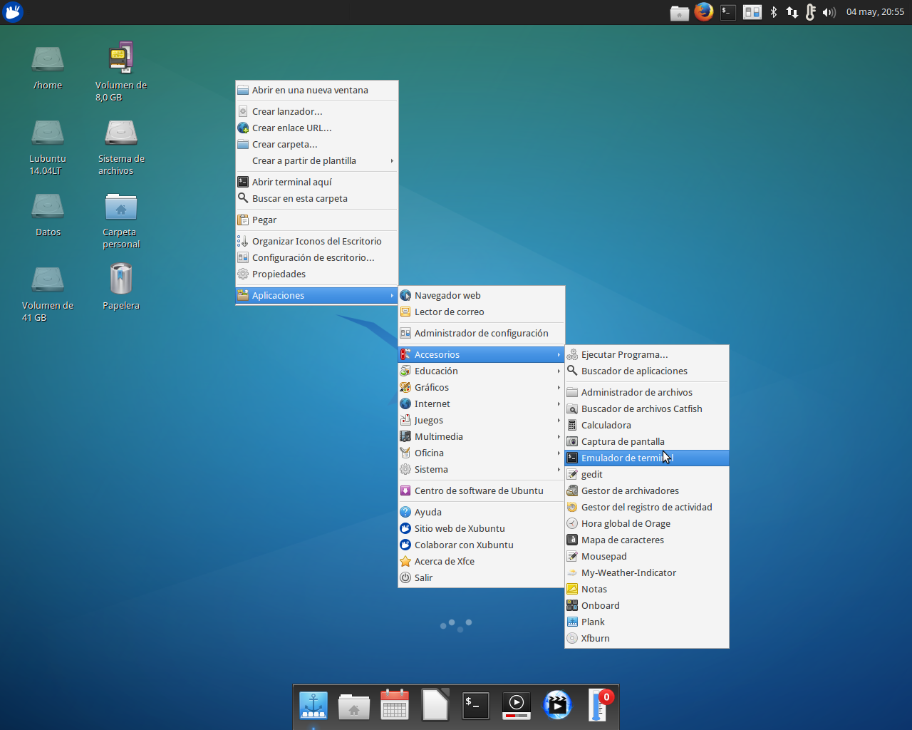 Escritorio  Xubuntu