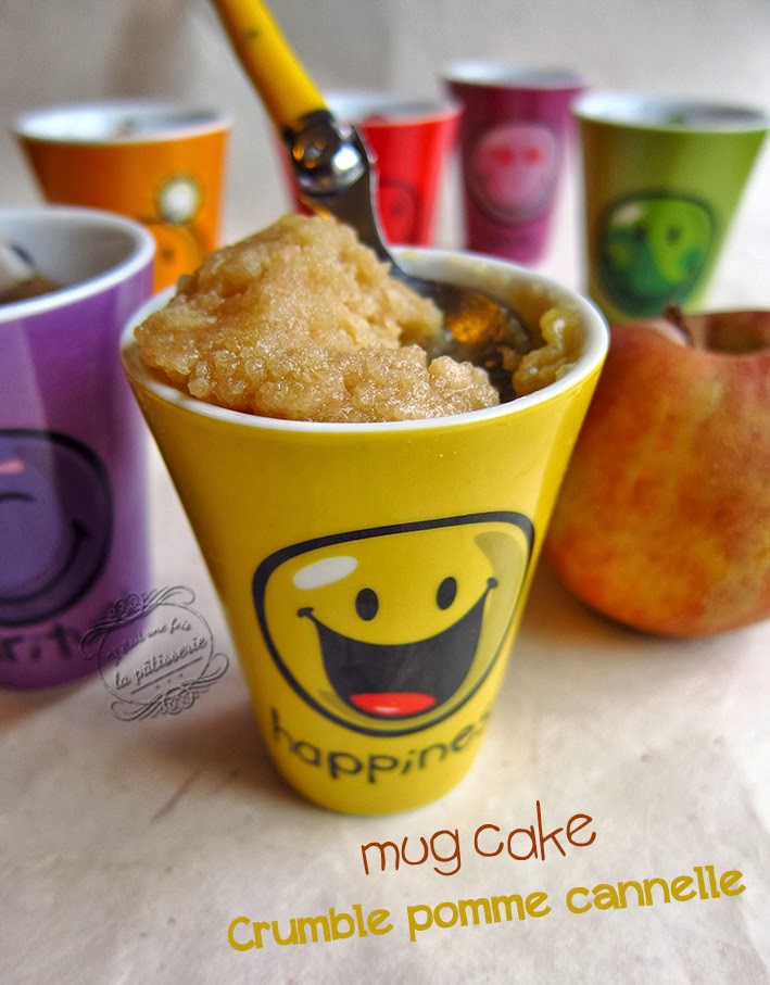 mug cake crumble pomme cannelle