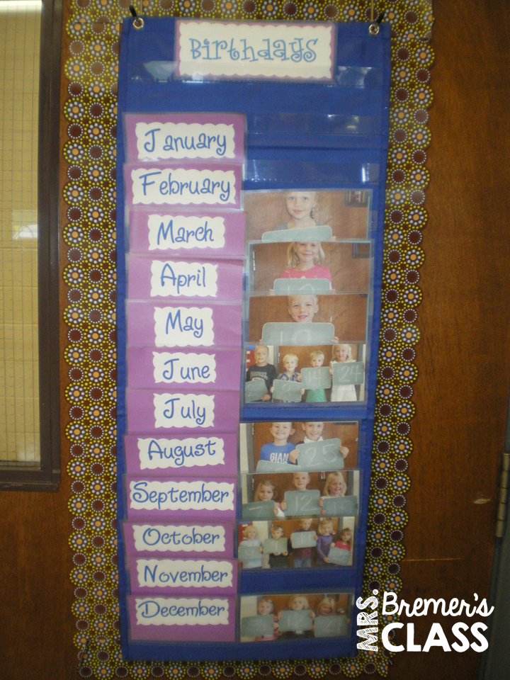 Mrs. Bremer's Class: DIY Birthday Chart