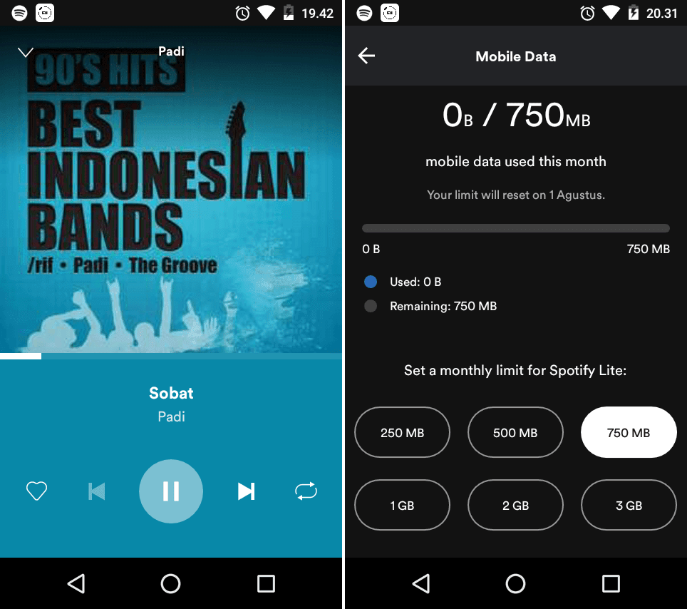 Aplikasi Spotify Ringan untuk Android Spotify Lite