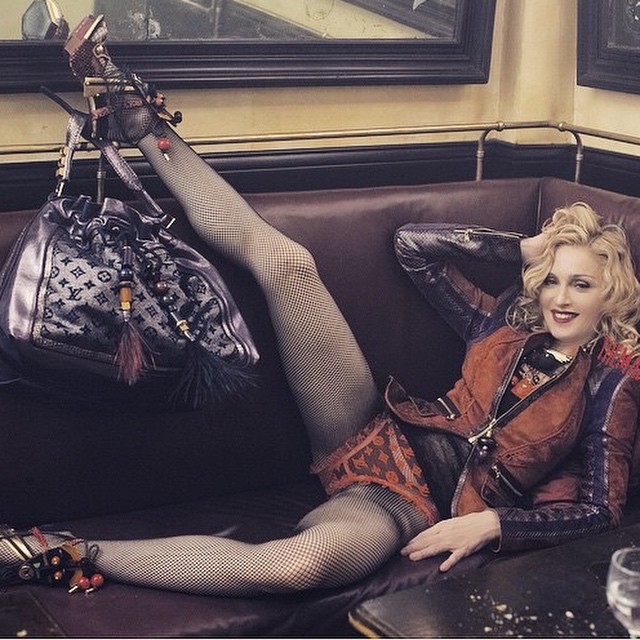 ThrowbackThursday #TBT @madonna on set for the Louis Vuit…