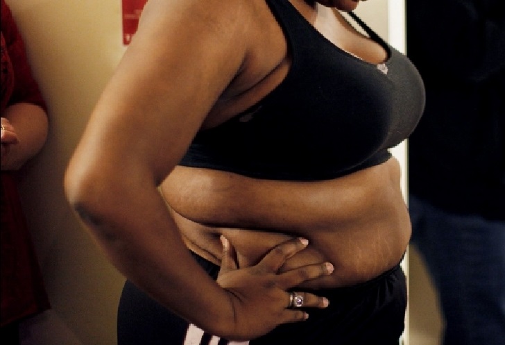 Woman with a big tummy