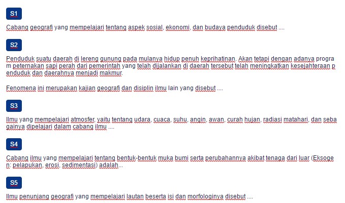 Contoh Soal Ruang Lingkup Geografi