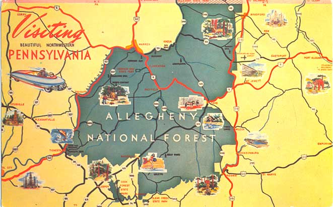 Postcard Gems Map Allegheny - Map 