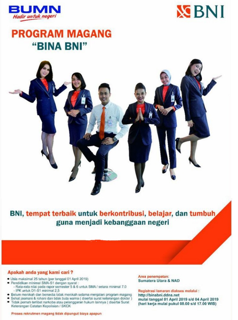 Lowongan Kerja Terbaru April 2020 Bumn Cpns 2020 Pt Bank Negara Indonesia Persero Tbk Sma D1 D3 S1 Bina Bni Program Bank Bni April 2019 Binabni2019 instagram posts photos and videos picuki com. sma d1 d3 s1 bina bni program bank