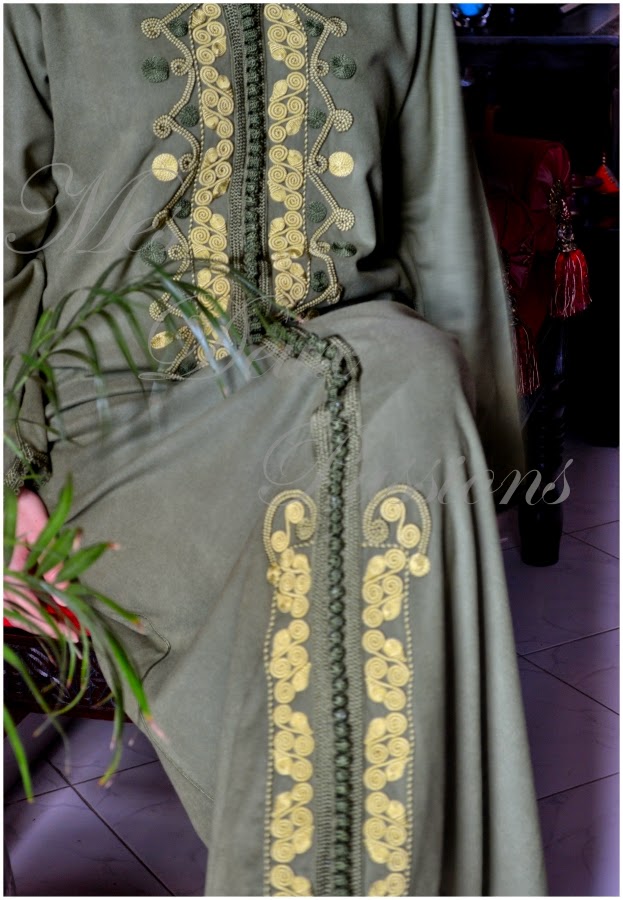 djellaba gris mlifa luxe