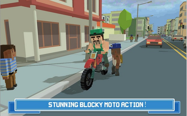 Moto Rider 3D: Blocky City 17 Apk Mod Money - Android-1 