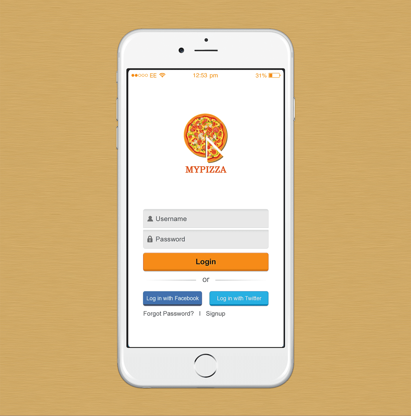 Pizza App Login UI Designs Pizza App Login UI Designs