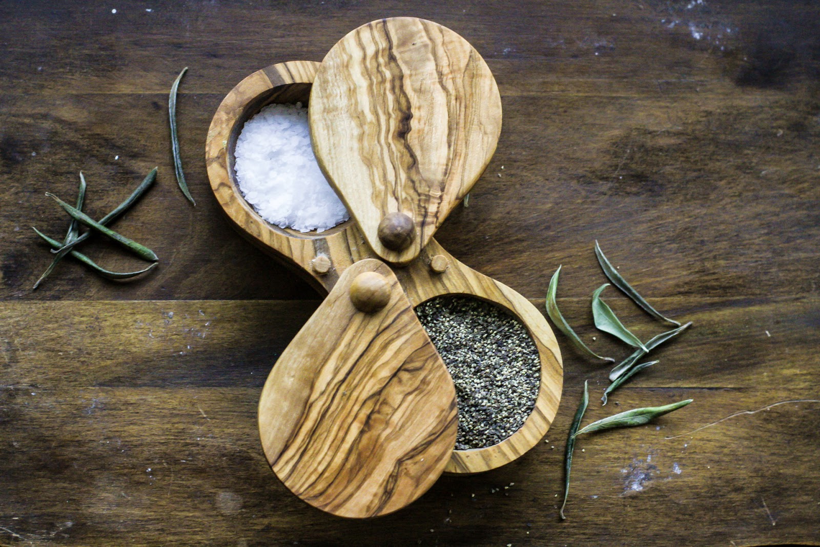 Friday Favorite Olive Wood Salt + Pepper Keeper » Local Food Rocks
