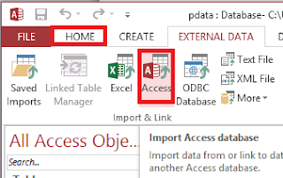 Importing A table from access