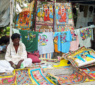 Patachitras on sale at a local mela