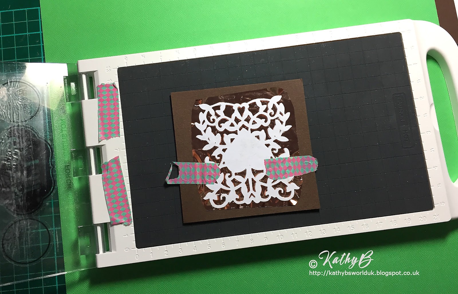 Kathy's Waffle Hot Foil 'Stamps' from Regular dies Hot Foil Adventures 5