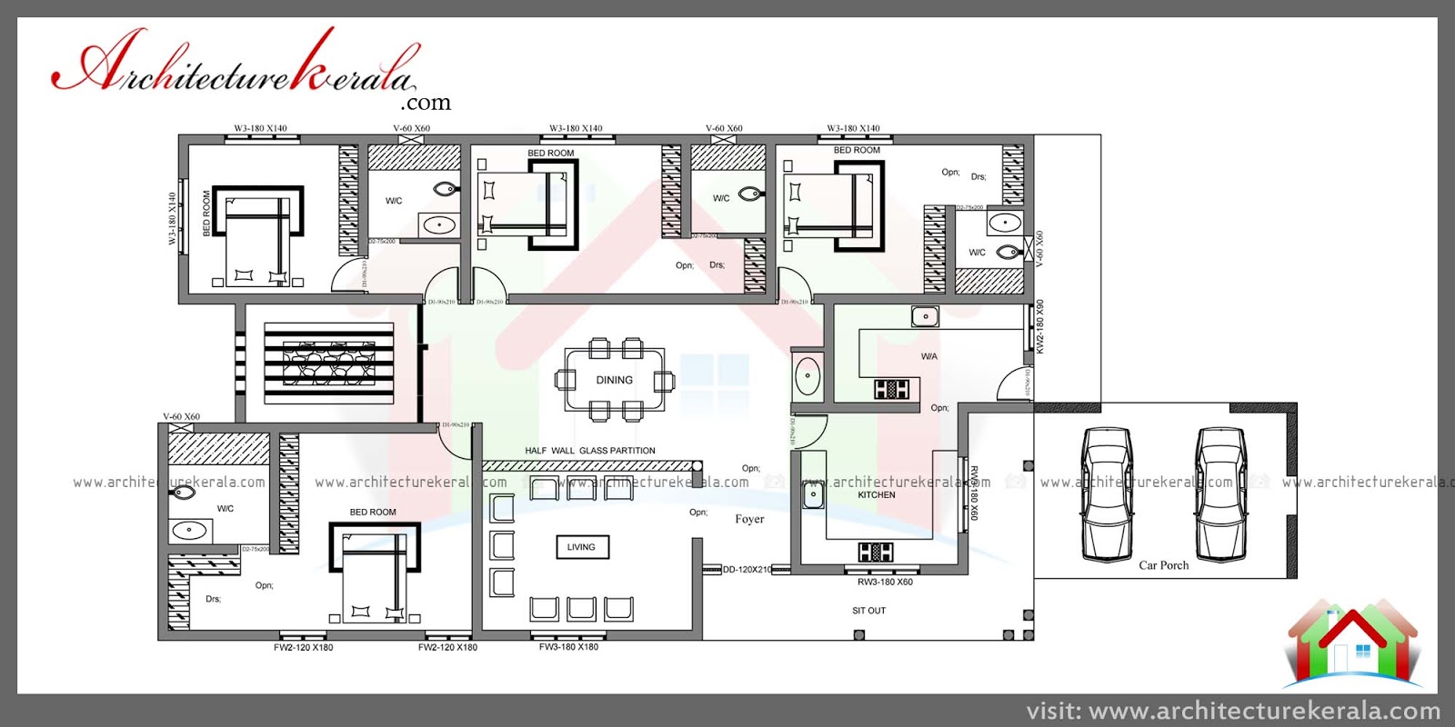 House Plan With Nadumuttam - Home Design Ideas