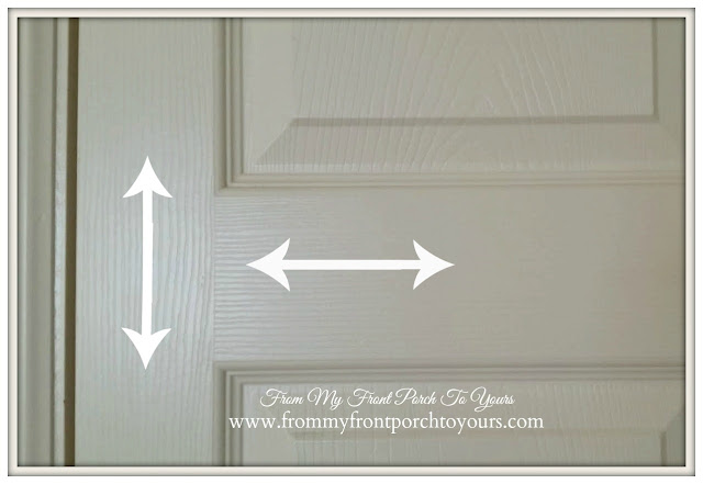 Pay attention the wood grain direction in the door when painting doors-From My Front Porch To Yours.
