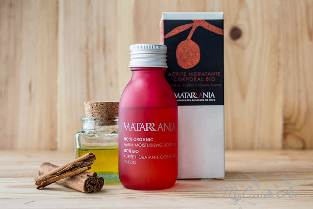 Matarrania: Aceite Hidratante Bio de Canalea, Clavo e Ylang-Ylang y Aceite de Rosa Mosqueta.