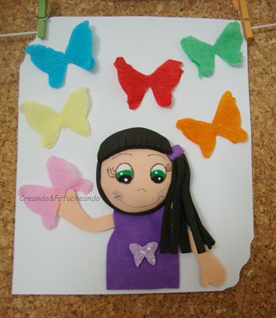 Tarjeta-en-el-corcho-de-mariposas-y-fofuchas-como-decorar-una-tarjeta-creandoyfofucheando