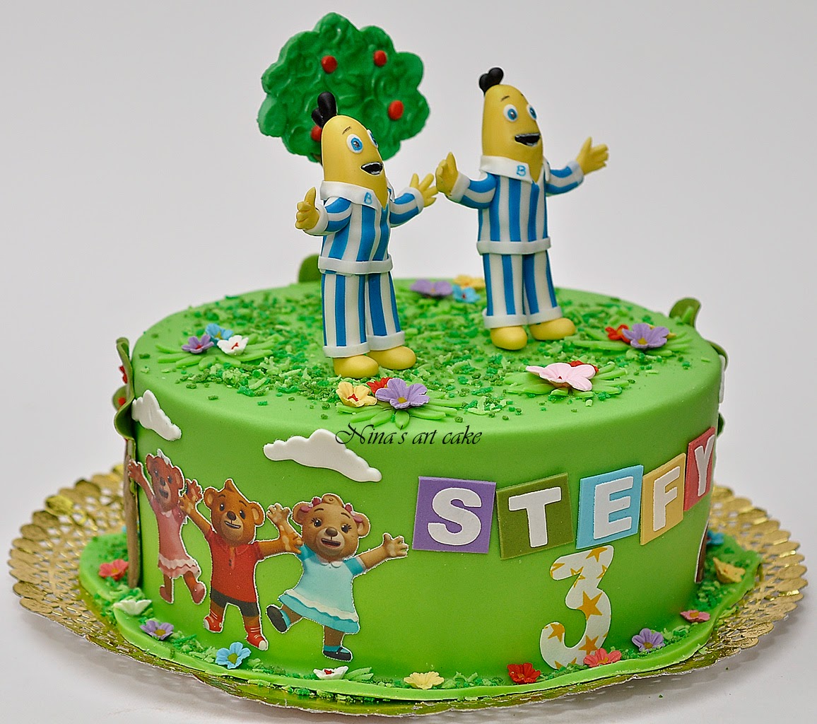 Sheer Dense dome Nina's Art Cake: Tort "Banane in pijamale" pentru Stefy