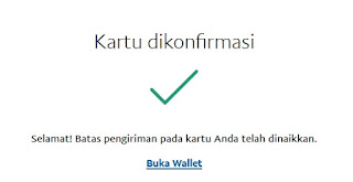 KARTU DIKONFIRMASI PAYPAL