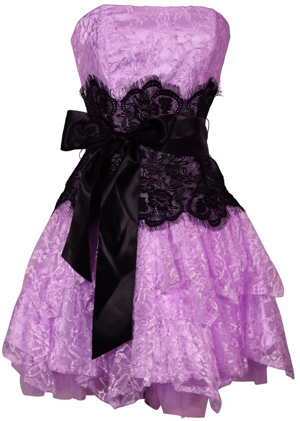 ... junior prom party 2013 - 2014 purple and black lace prom dresses