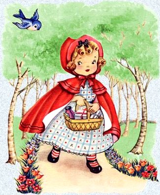 CAPERUCITA ROJA EN EL BOSQUE Dibujo de Caperucita Roja en el bosque
