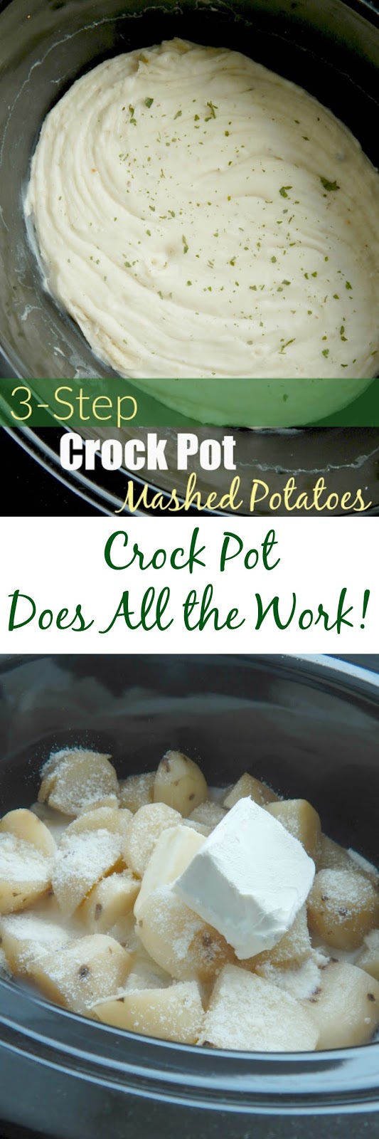 3 step crock pot mashed potatoes (sweetandsavoryfood.com)