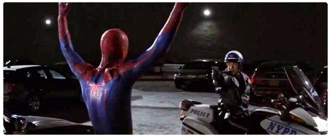 Amazing Spider-Man vs cops