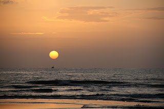 Photograph of Sunset at Mobor beach in South Goa by Manju panchal