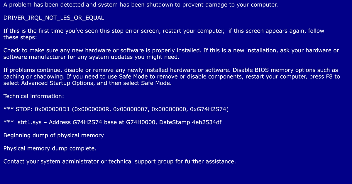 Penyebab Dan Cara Mengatasi Blue Screen Pada Komputer ...