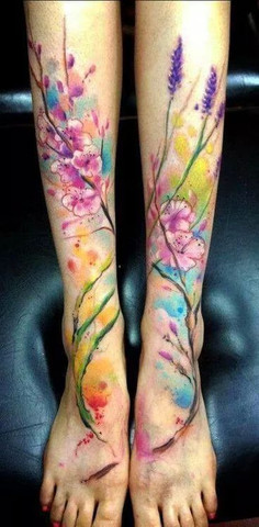 DE FLORES COLORIDAS DUAS PERNAS PEDAÇO DE CANELA